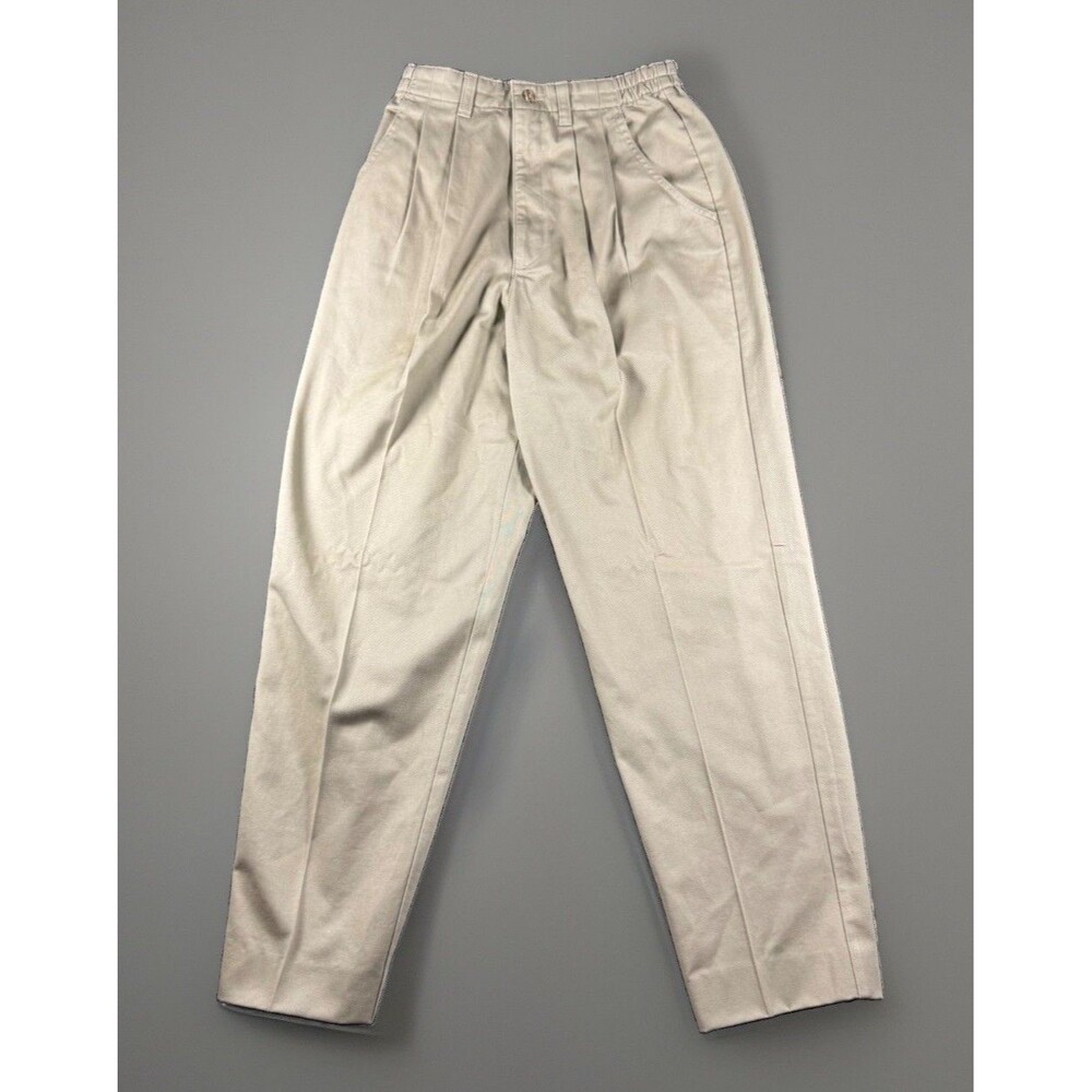 VTG 90s Lee Pleated Khaki Pants Womens Size 6 Med High Waist Tapered Trouser Mom